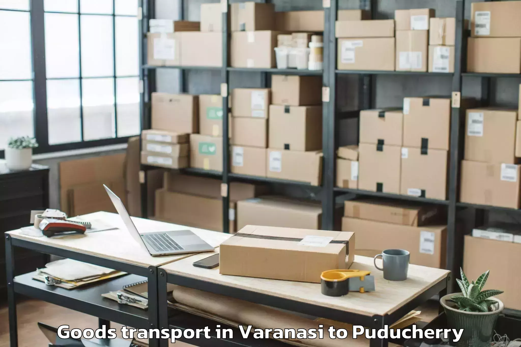 Trusted Varanasi to Bahour Goods Transport